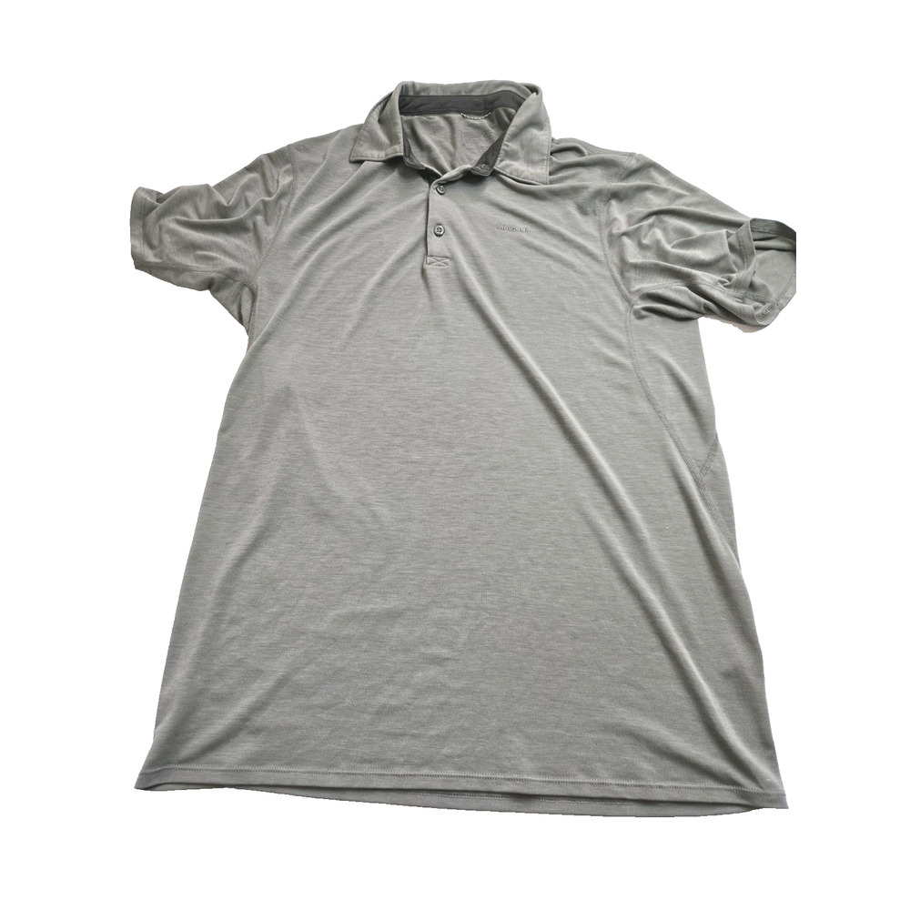 Patagonia Shirt Polo Short Sleeve Mens‎ M Gray Poly Tencel Stretch Knit
